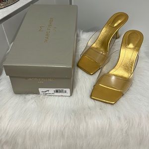 Marc fisher gold slip on brand new